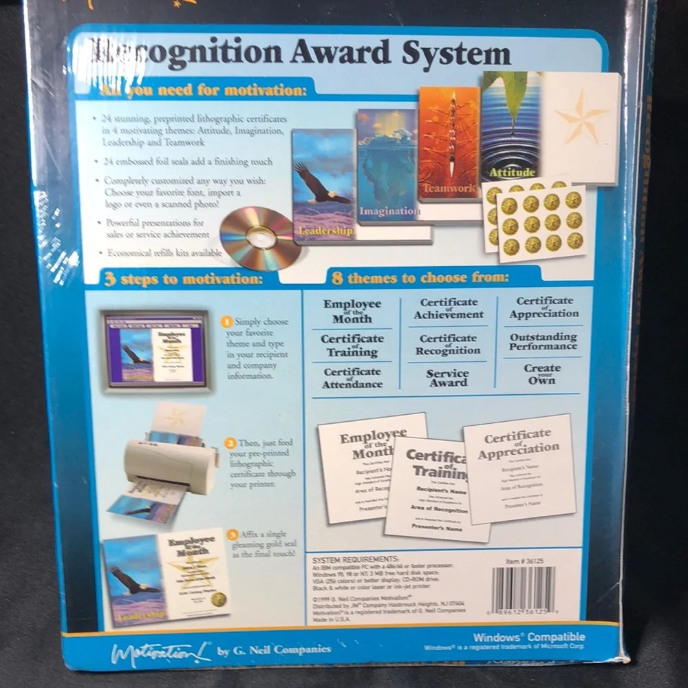 Recognition Award System - Gold and Blue
